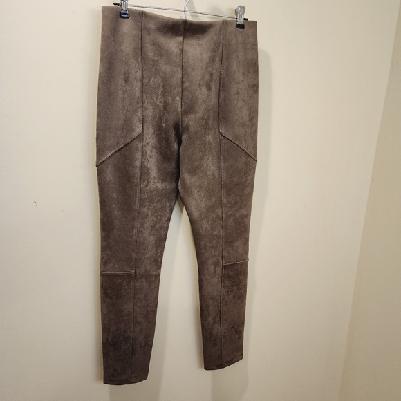 IVANKA TRUMP Women's Faux Suede Tan Pull On Slim Fit Strechy Pants Size S - Picture 10 of 11